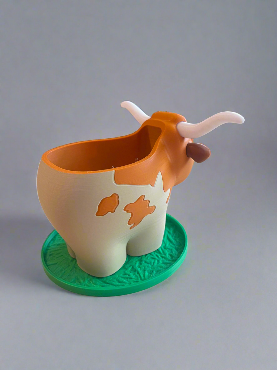 Longhorn Planter with Drip Tray