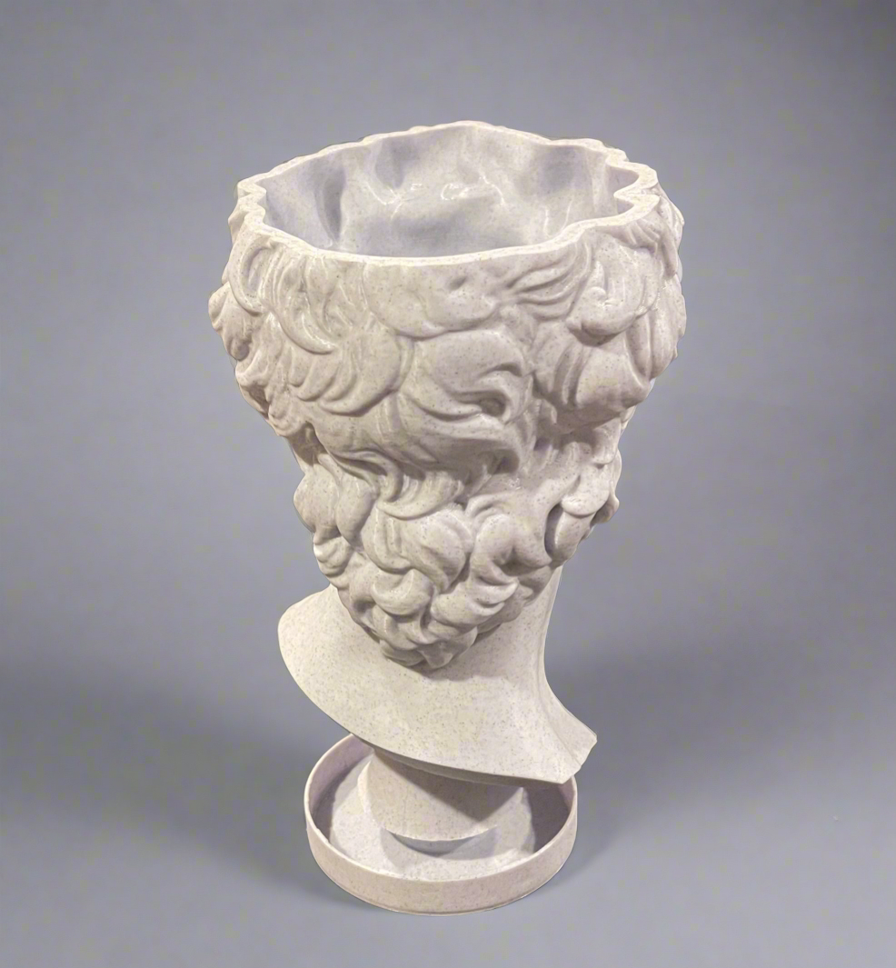 David Bust Planter with Drip Base