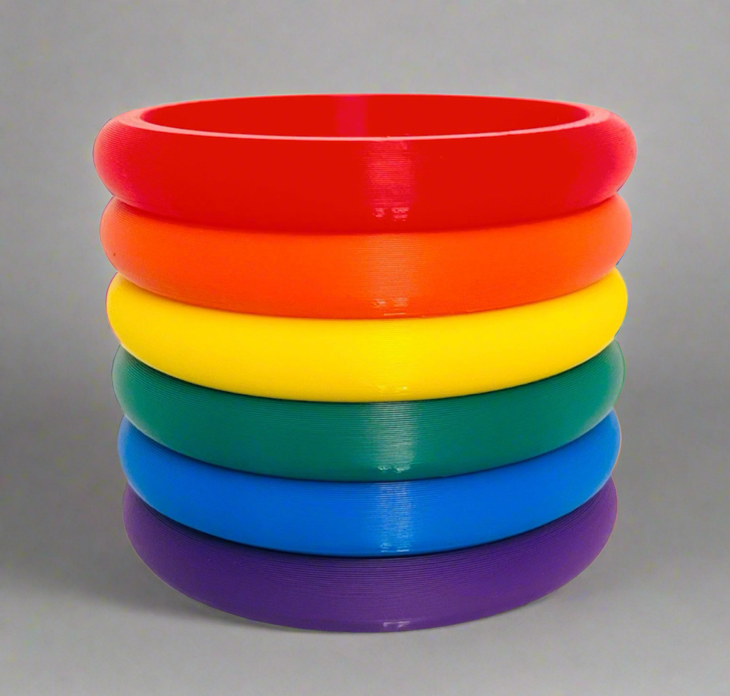 Rainbow Planter with Hidden Drip Base