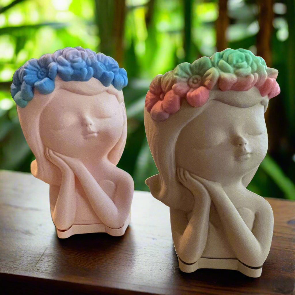 Fairy Flower Girl Planter with Drip Tray