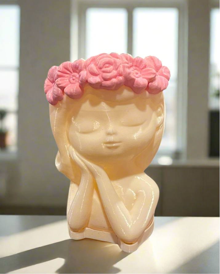 Fairy Flower Girl Planter with Drip Tray