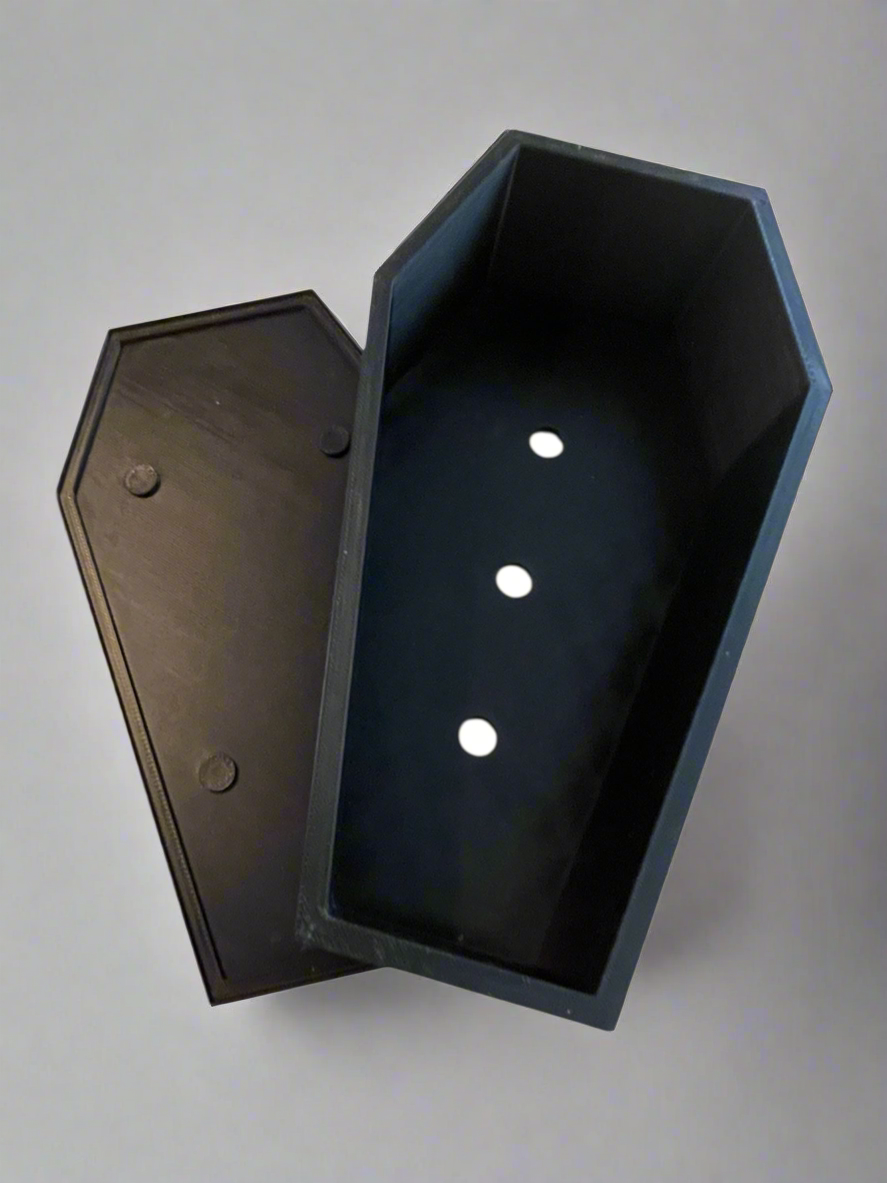 Final Resting Pot- Coffin Planter with Drip Tray