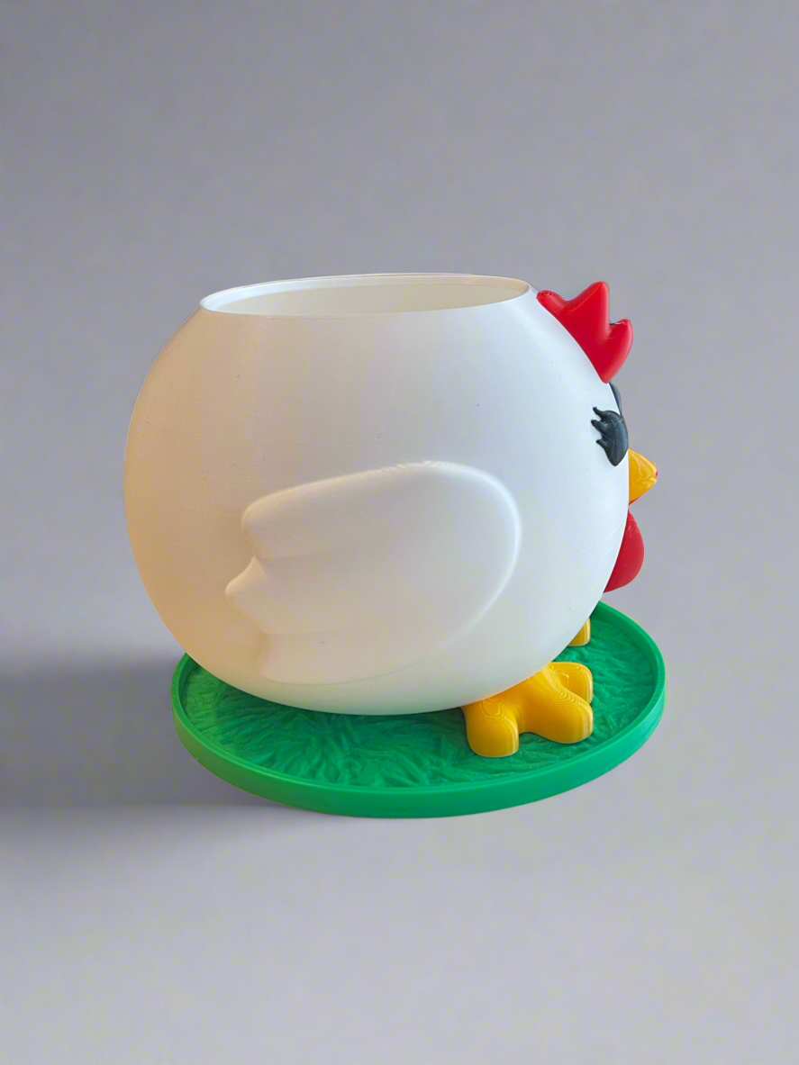 Chicken Planter with Drip Tray