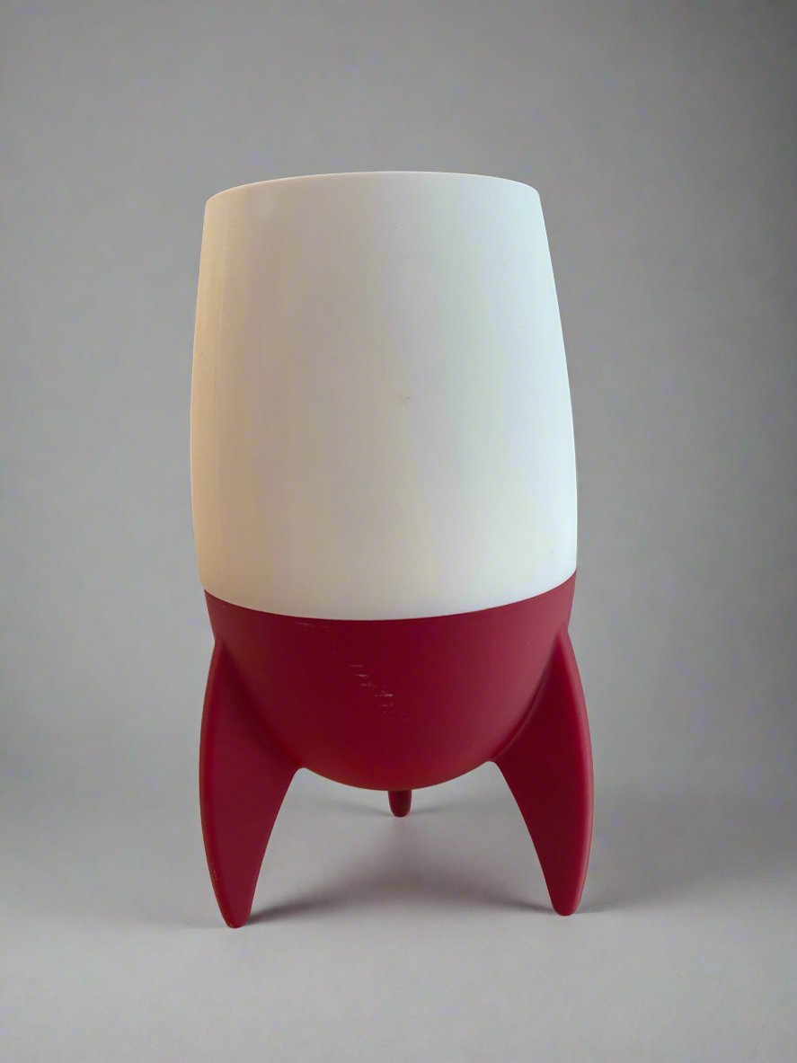 Rocket Ship Plant Planter with Hidden Drip Base