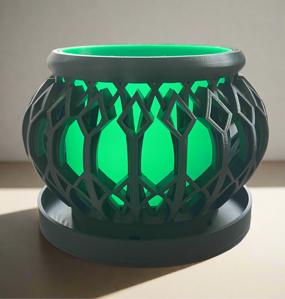 Geometric Cage Planter with Drip Tray
