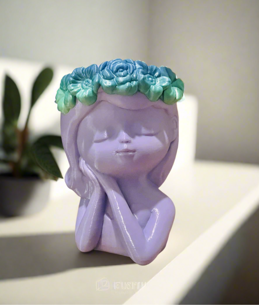 Fairy Flower Girl Planter with Drip Tray