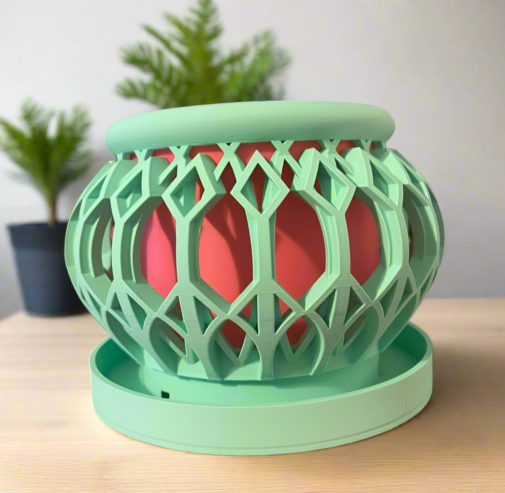 Geometric Cage Planter with Drip Tray