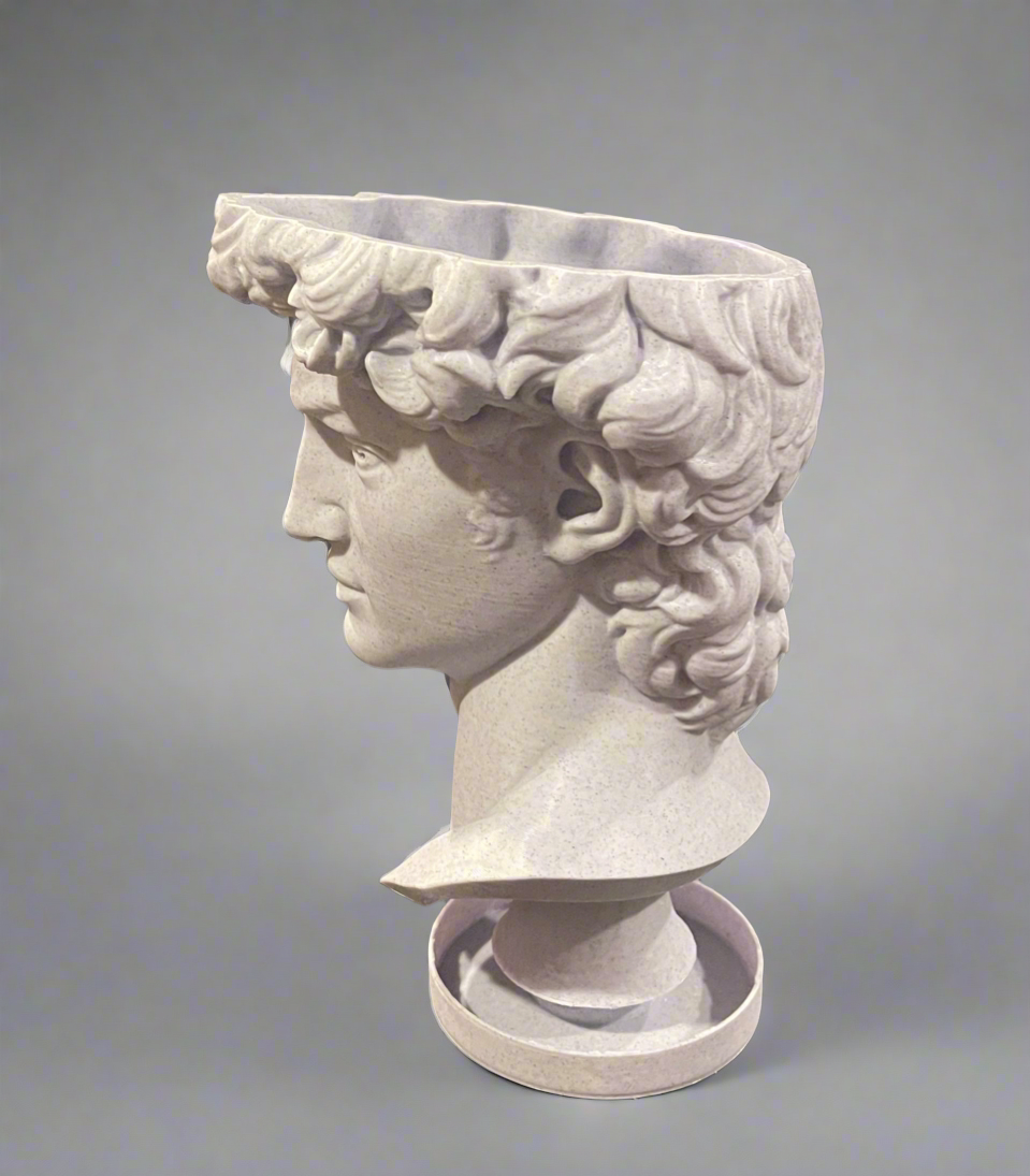 David Bust Planter with Drip Base