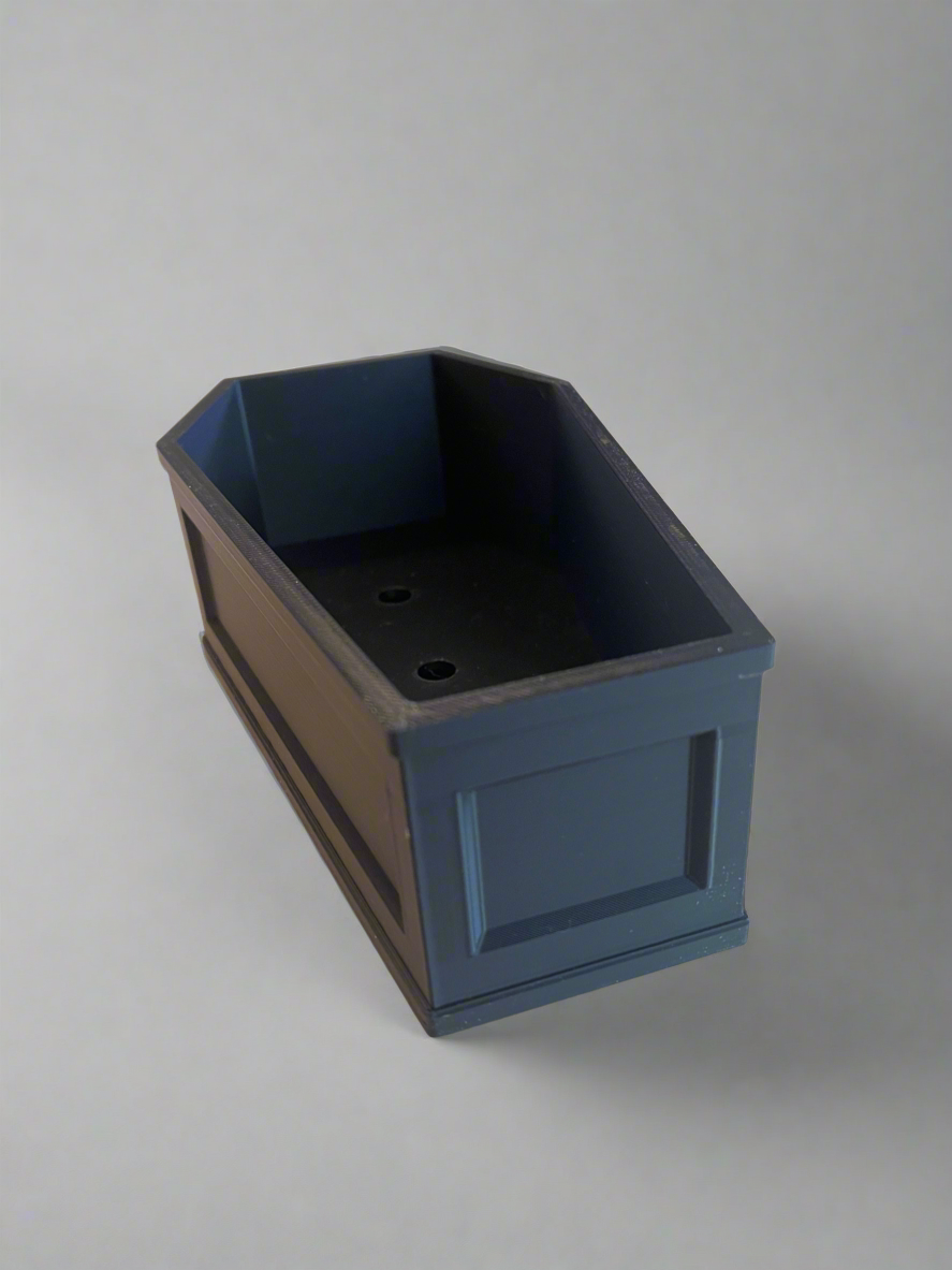 Final Resting Pot- Coffin Planter with Drip Tray