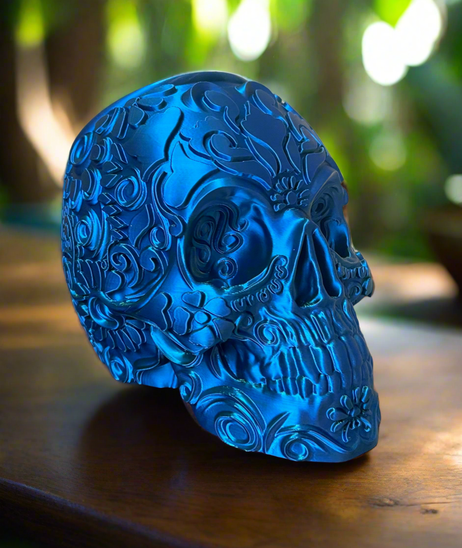 Eternal Bloom – Ornate Gothic Sugar Skull Planter