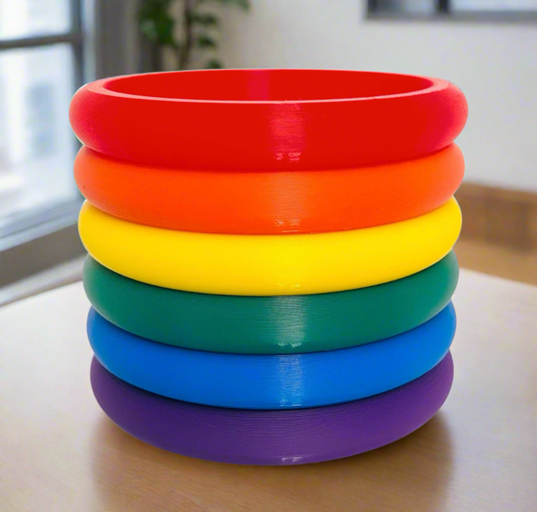 Rainbow Planter with Hidden Drip Base