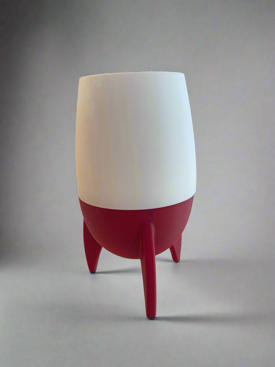 Rocket Ship Plant Planter with Hidden Drip Base