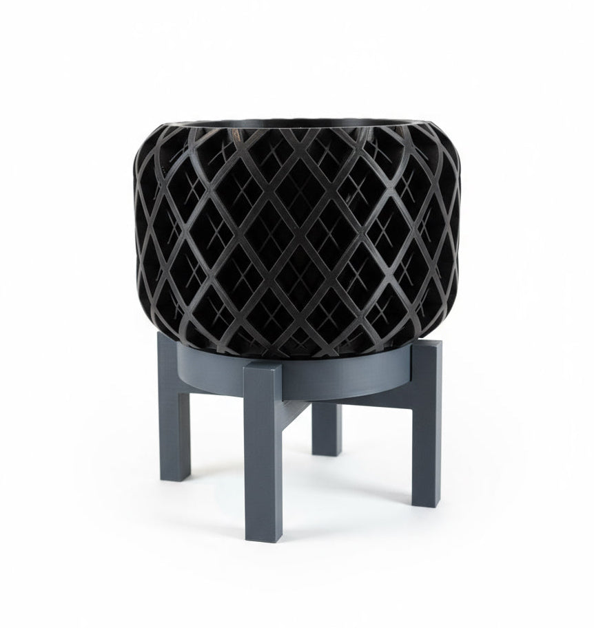 Lattice Rise Planter with Drip Tray Stand