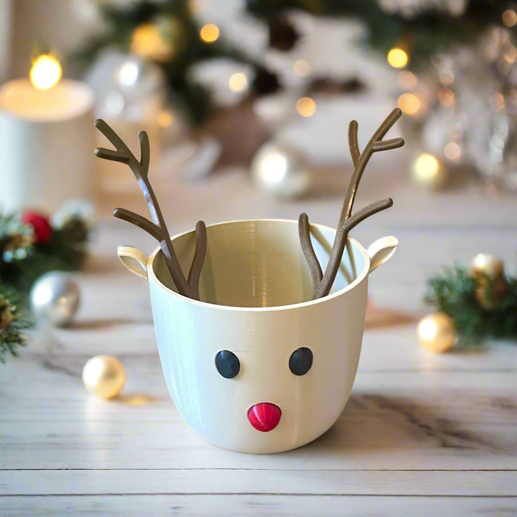 Rudolph Reindeer Pot Planter