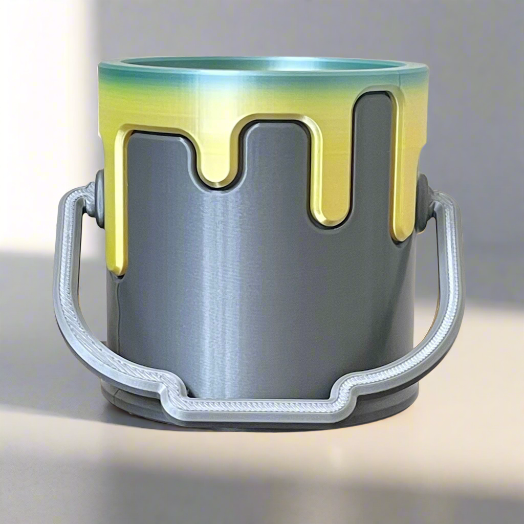 Color Spill Paint Can Planter