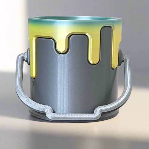 Color Spill Paint Can Cache Pot Planter
