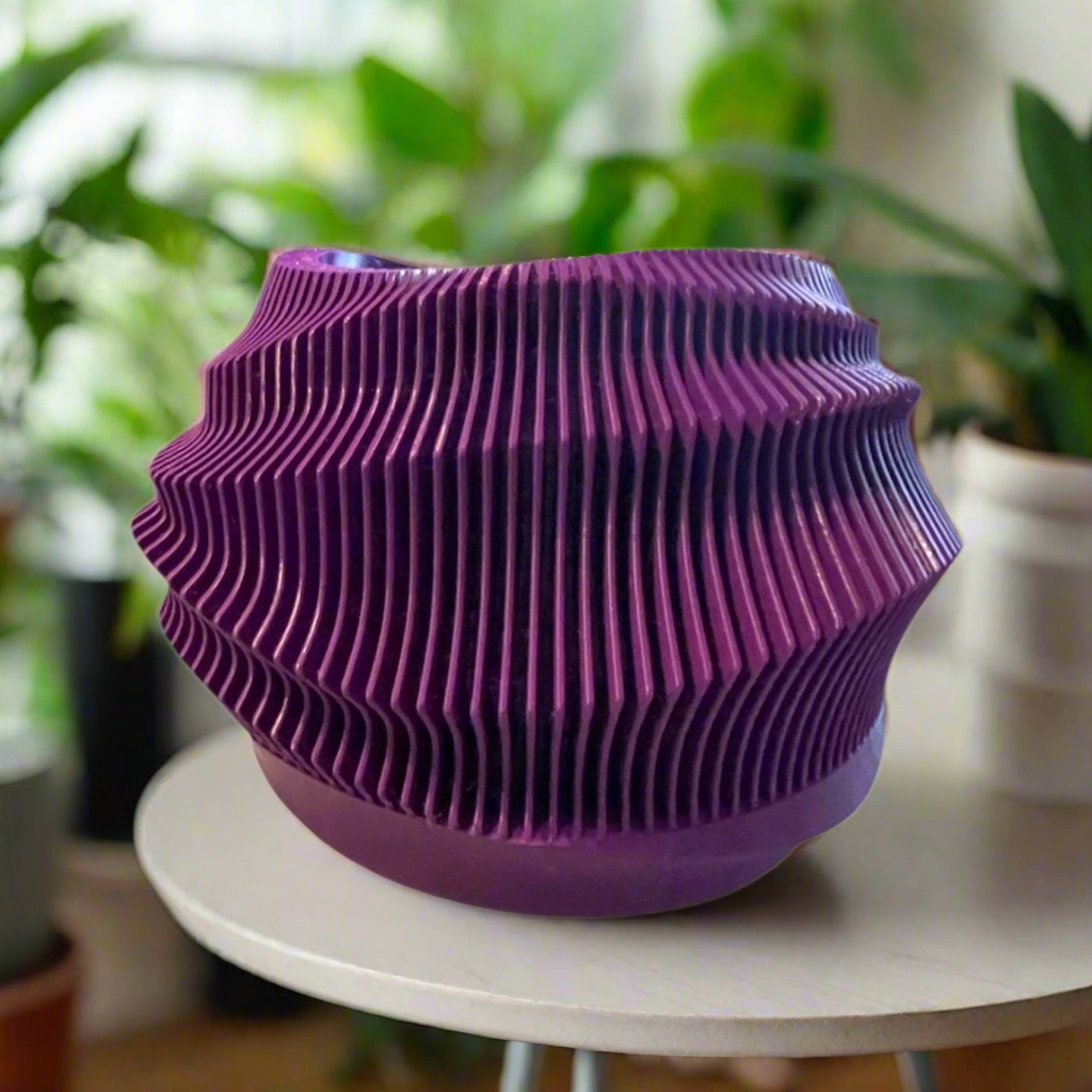 3d print self watering planter Wavecrest Self Watering Planter – Genetic Designs