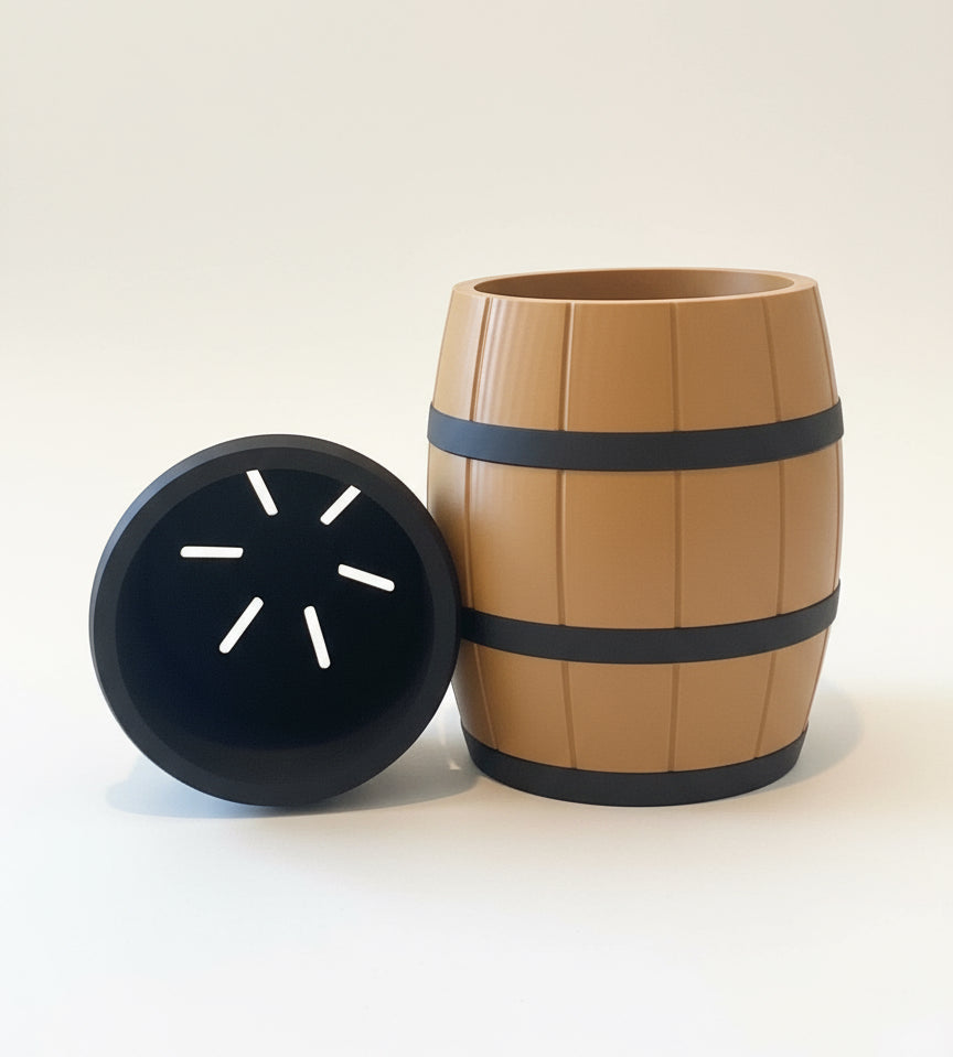 Tall Old World Barrel Self Watering Planter