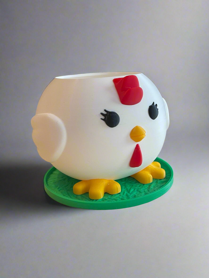 Chicken Planter with Drip Tray