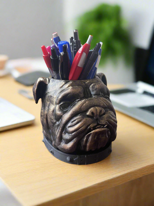 Bulldog Desktop Pen Holder