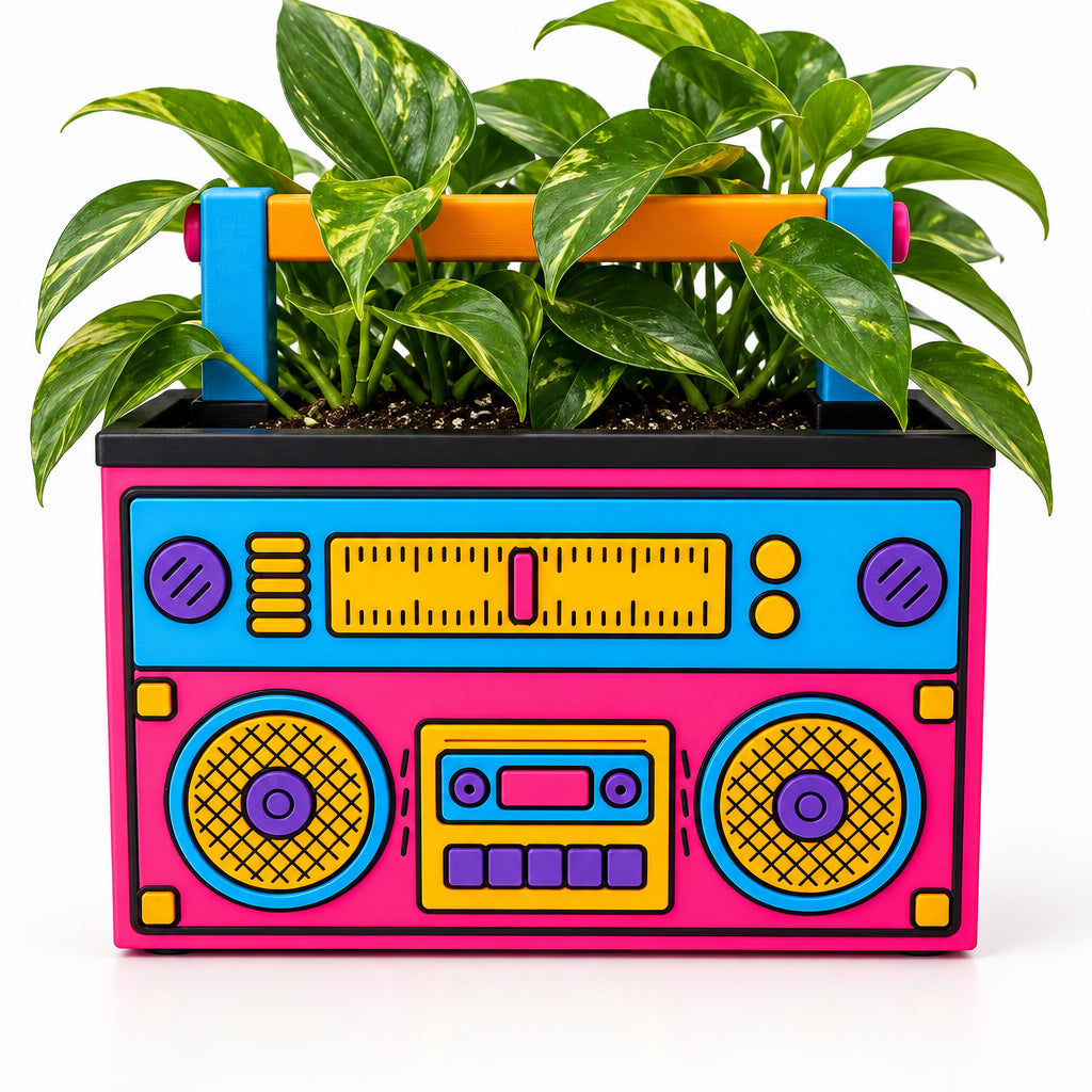 Pump up the Volume - Retro Boombox Planter