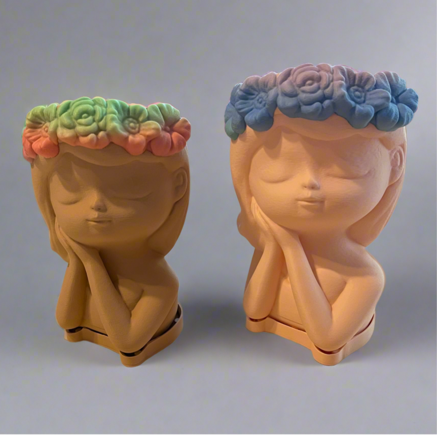 Fairy Flower Girl Planter with Drip Tray