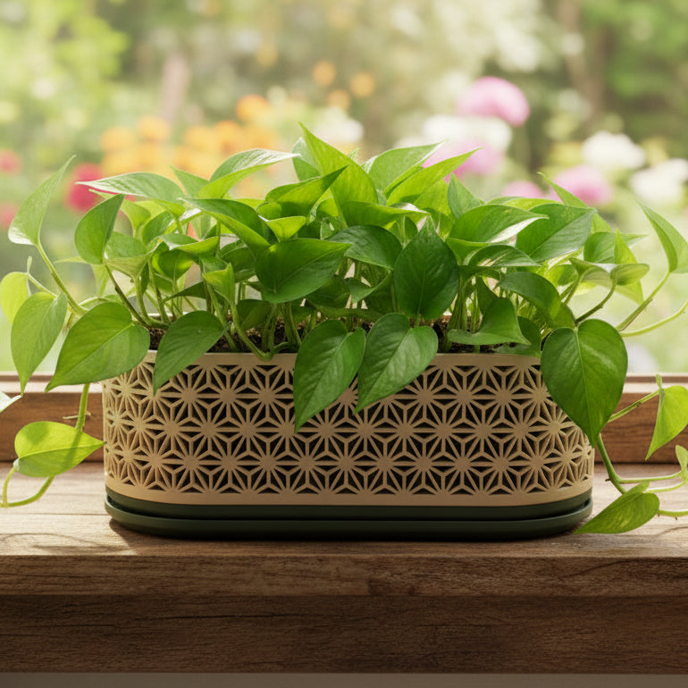 Oblong Kumiko Planter