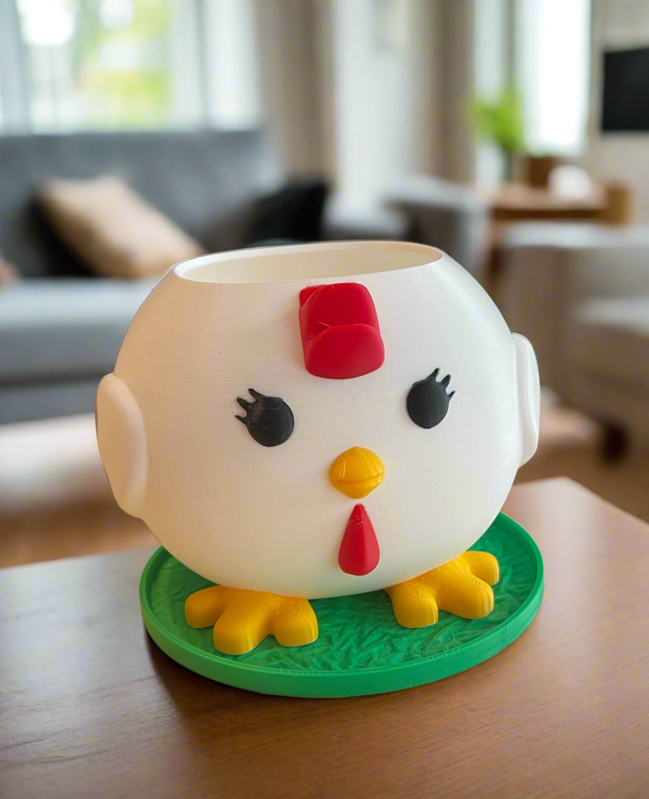 Chicken Planter with Drip Tray