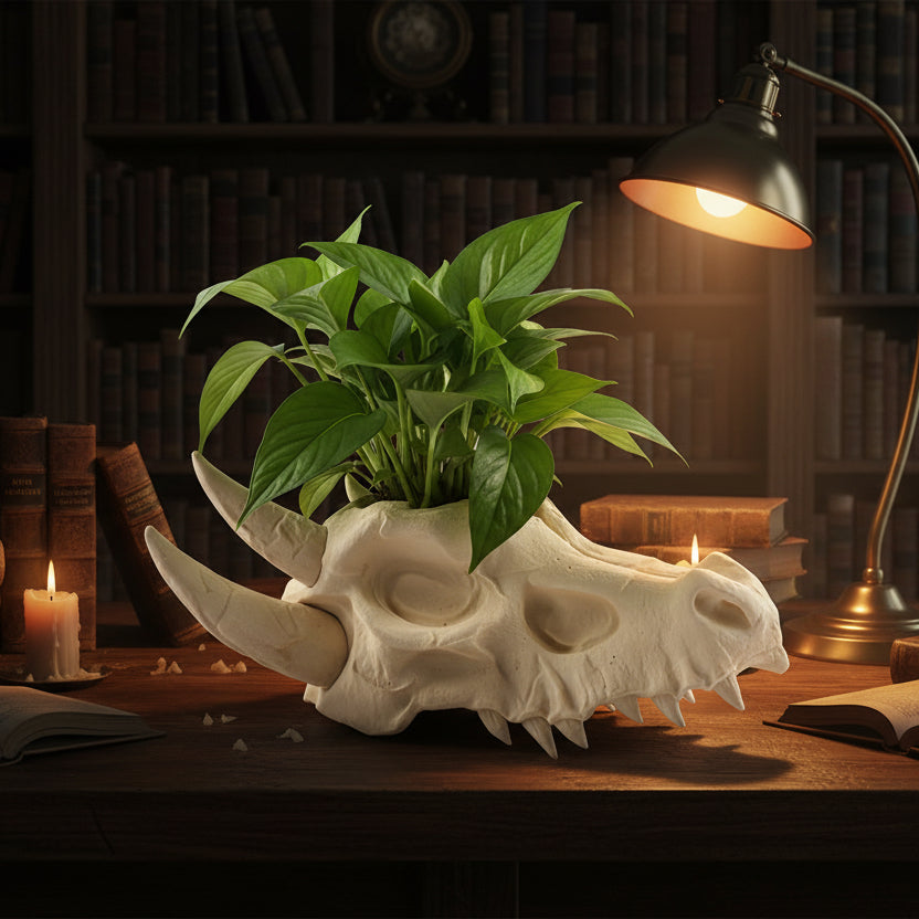 Dragon Head Skull Planter
