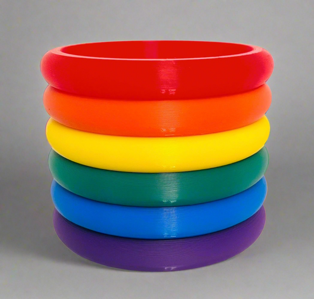 Rainbow Planter with Hidden Drip Base