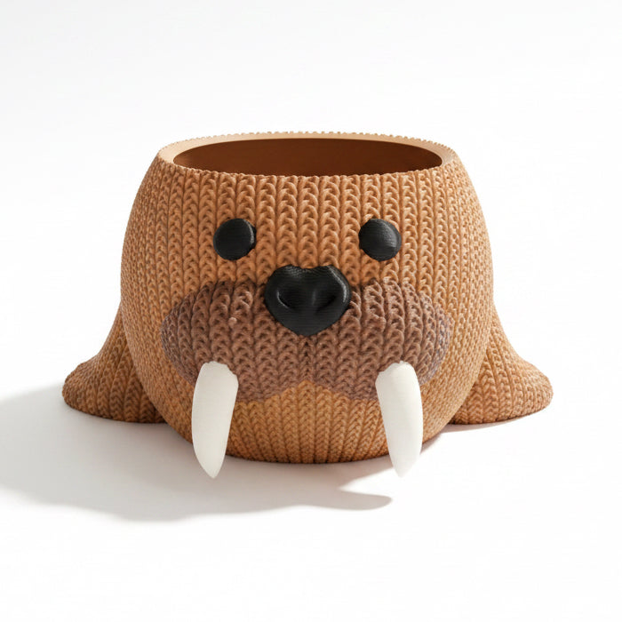 Knitted Seal Planter