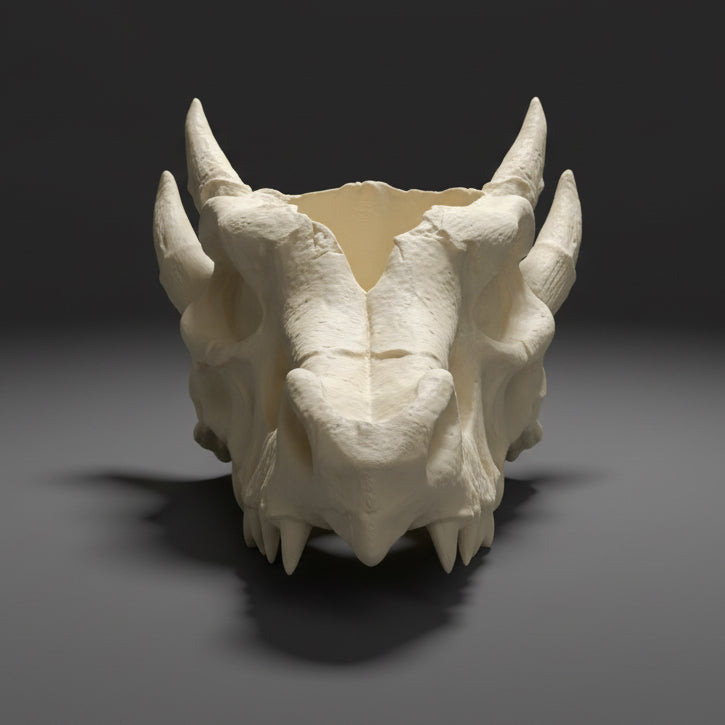 Dragon Head Skull Planter
