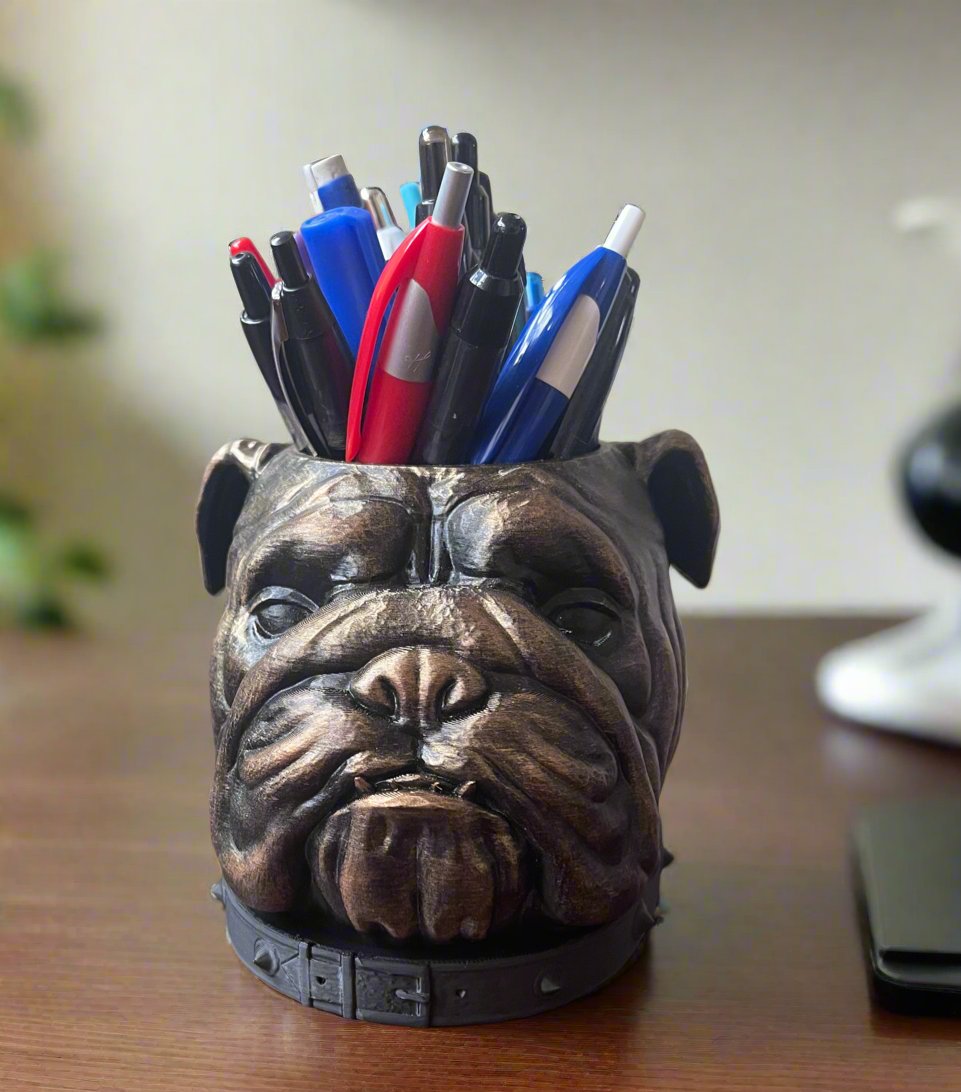 Bulldog Desktop Pen Holder