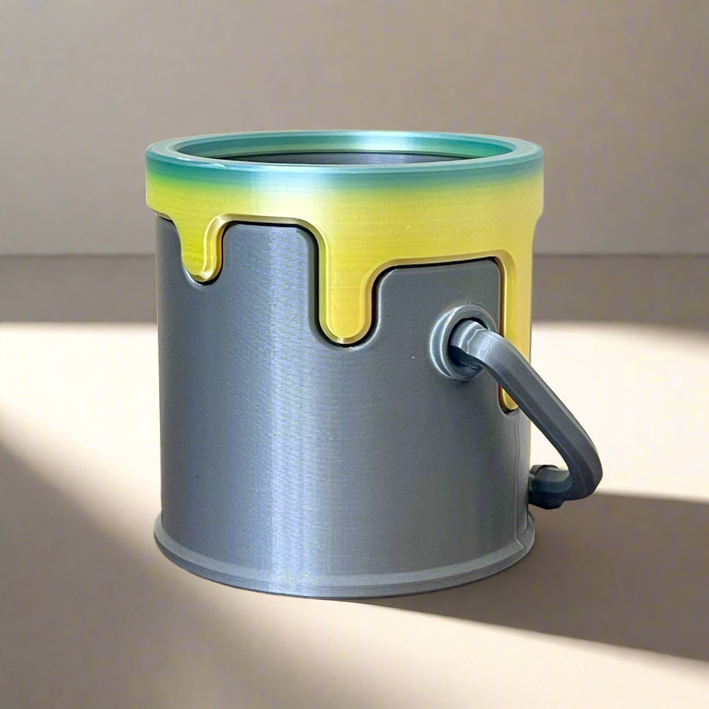 Color Spill Paint Can Planter