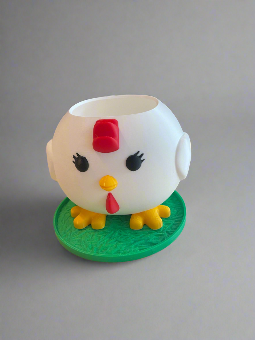 Chicken Planter with Drip Tray