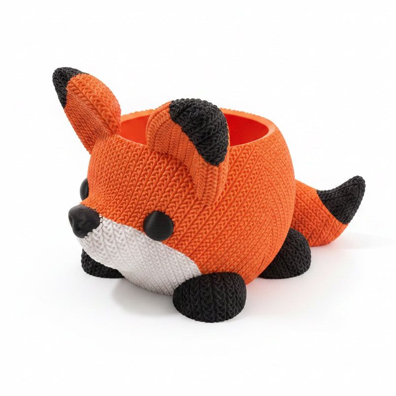 Knitted Fox Planter