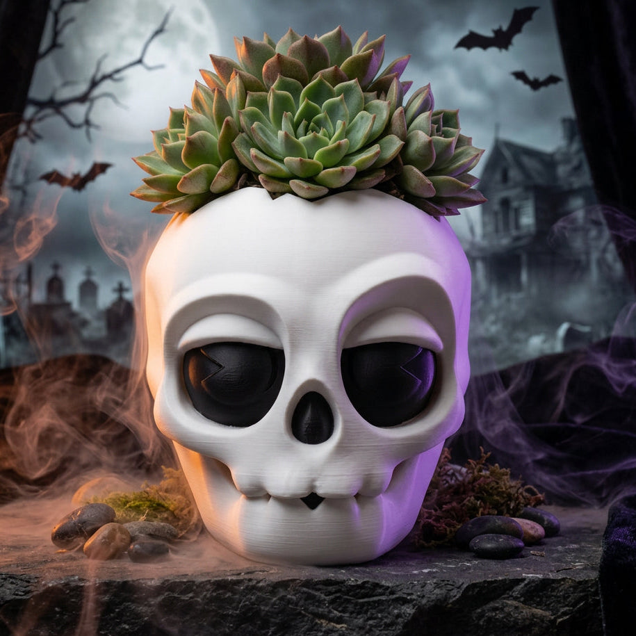 Articulated Skull Planter