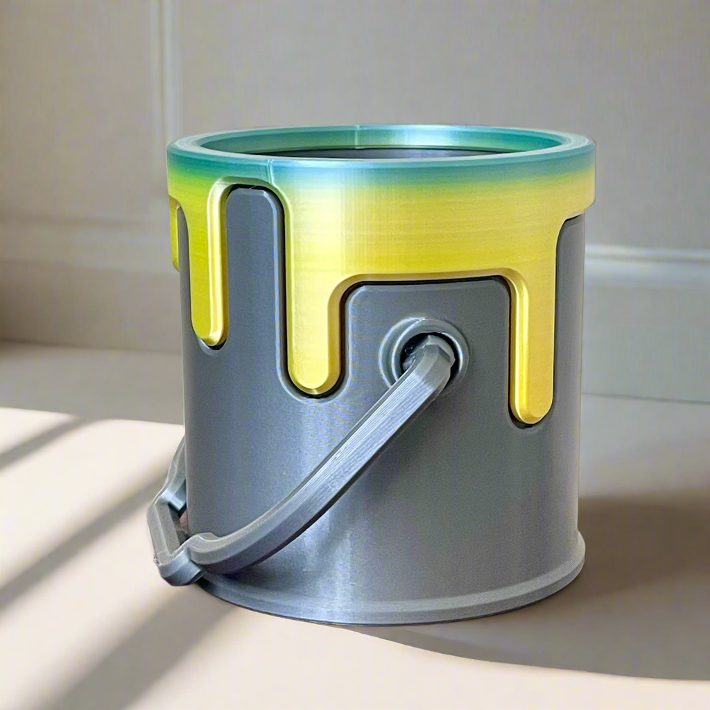 Color Spill Paint Can Planter