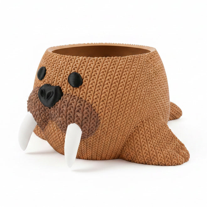 Knitted Seal Planter