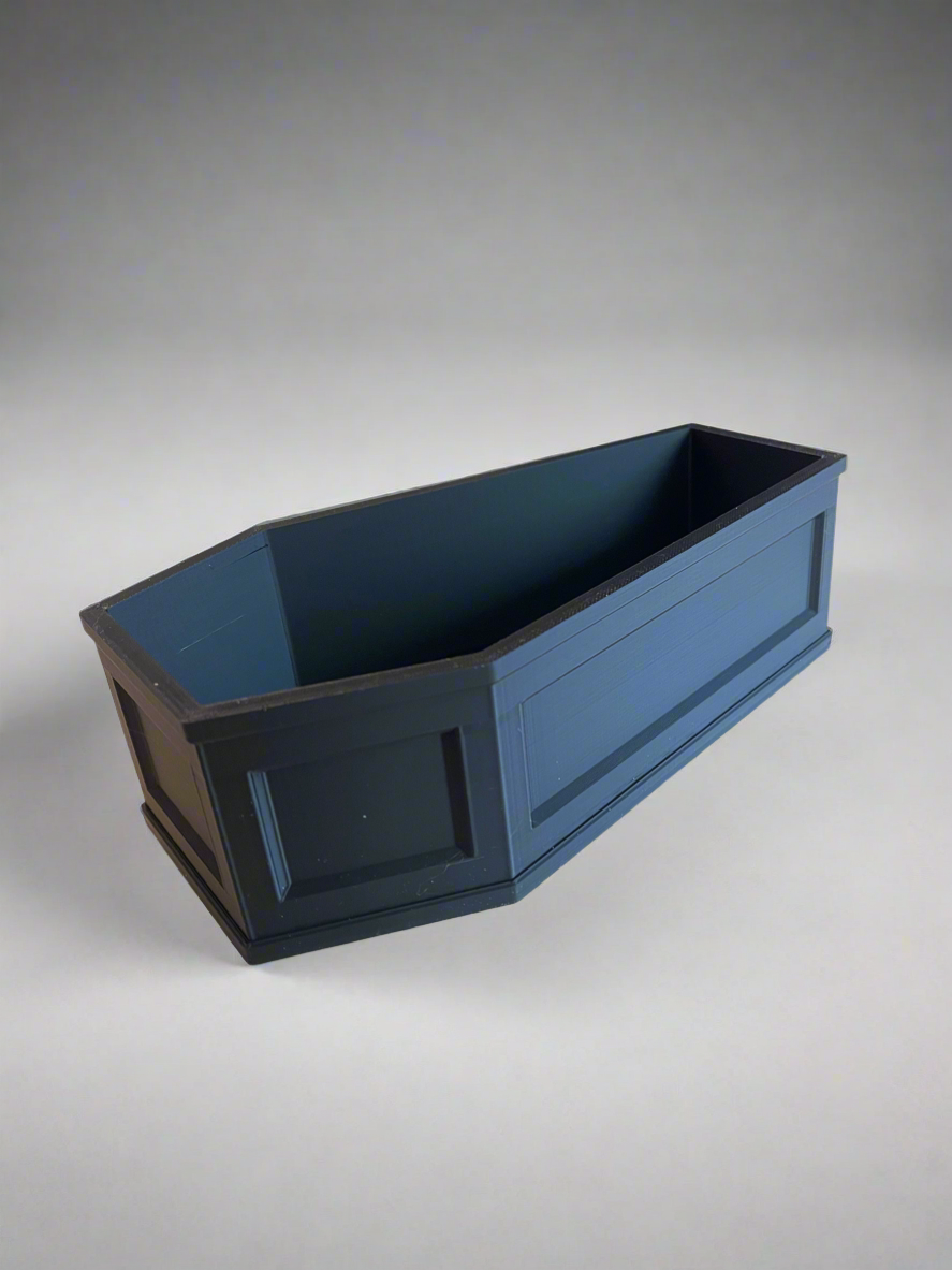 Final Resting Pot- Coffin Planter with Drip Tray